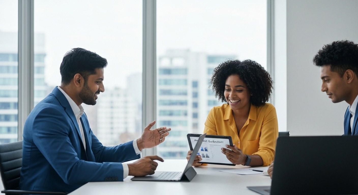 AI agency client meeting