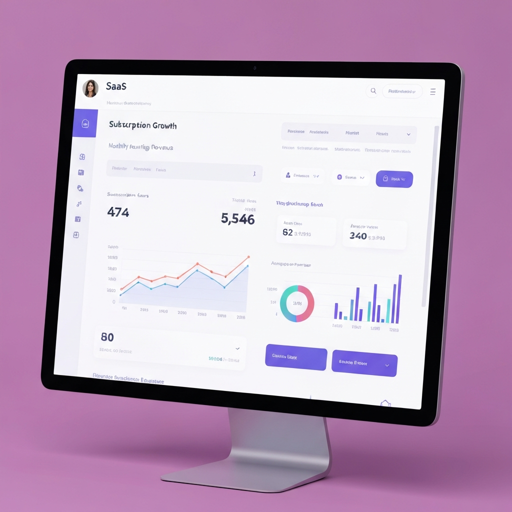 SaaS dashboard and analytics interface