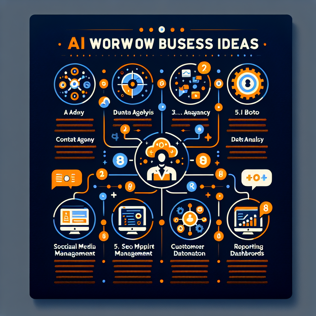 ai workflow business ideas list infographic