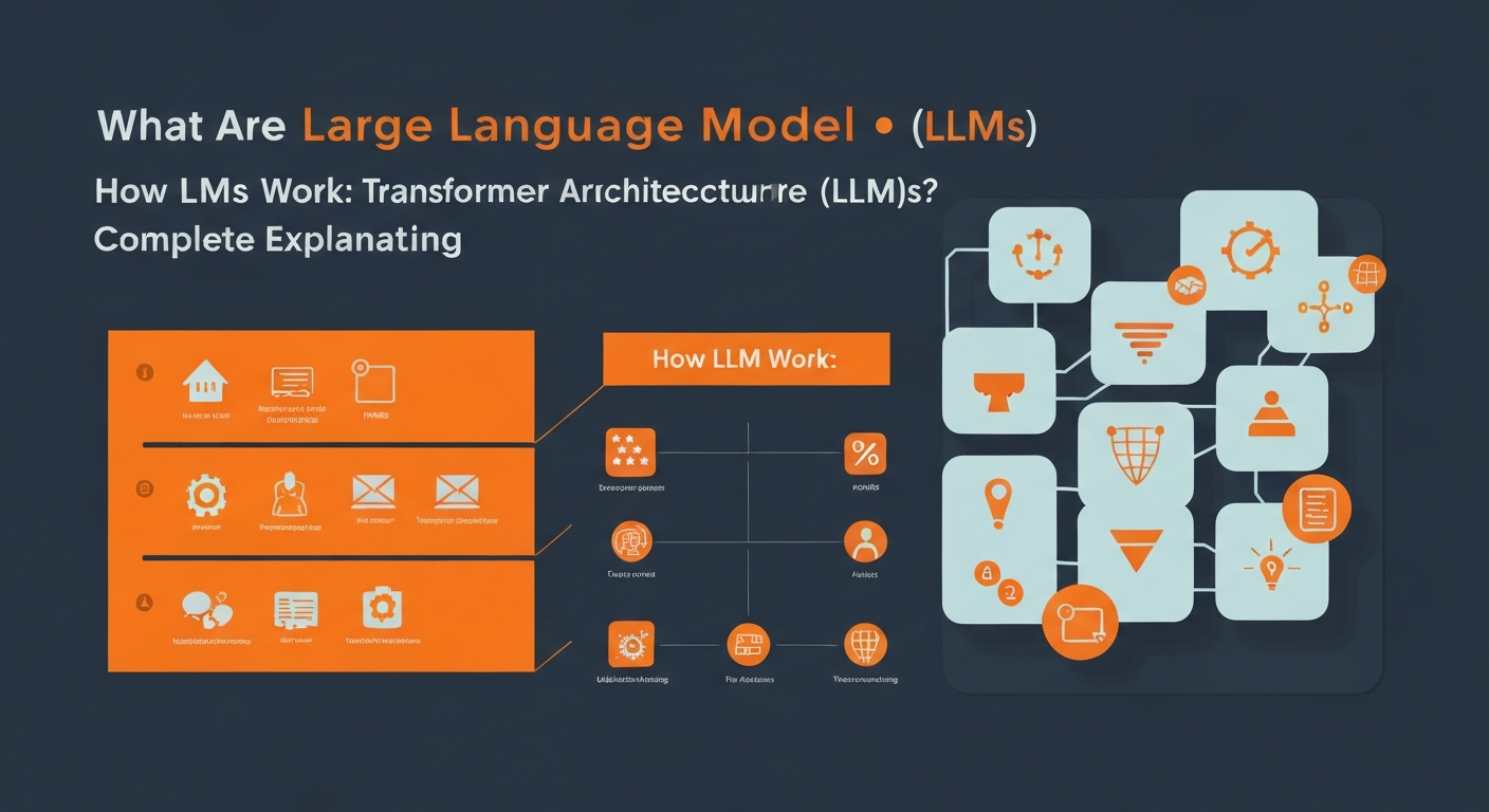 How LLMs work transformer diagram