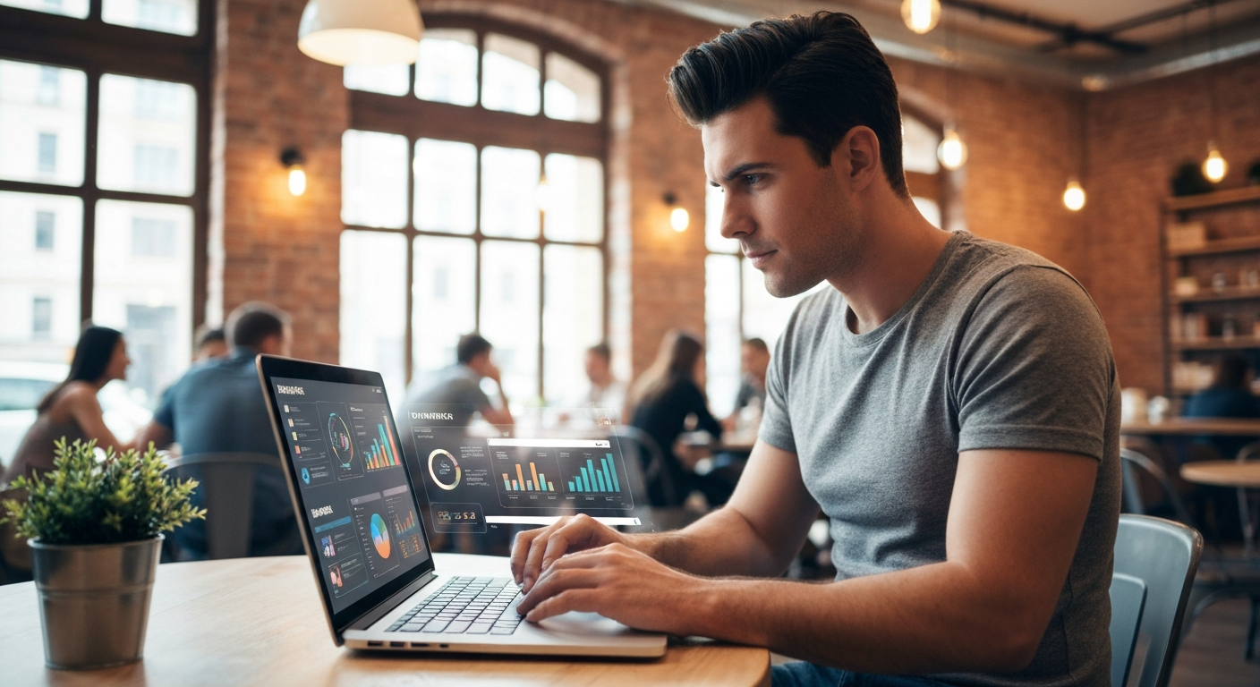 AI entrepreneur working